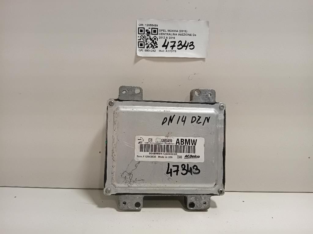 Centralina Iniezione 12655499 Opel Mokka 2013