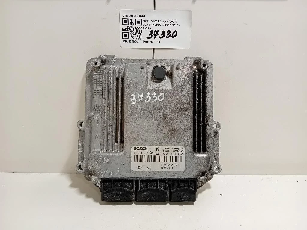 Centralina Iniezione 8200666516 Opel Vivaro A 2007