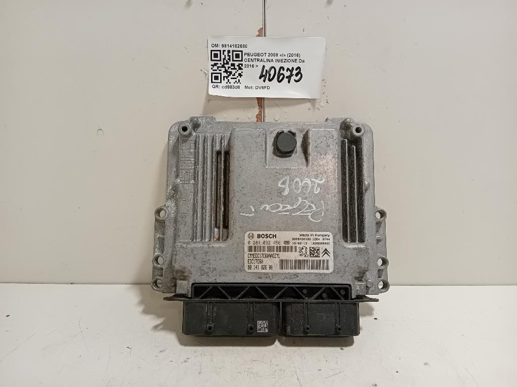 Centralina Iniezione 9814182680 Peugeot 2008 I 2016