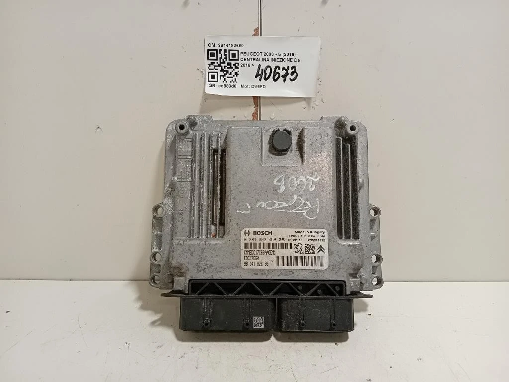 Centralina Iniezione 9814182680 Peugeot 2008 I 2016