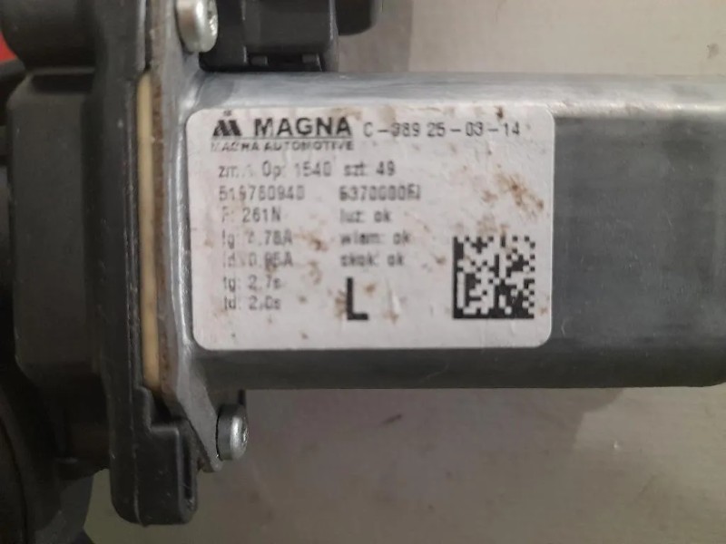 Alzacristallo Porta ANT SX 519760940 Fiat 500 II 2008