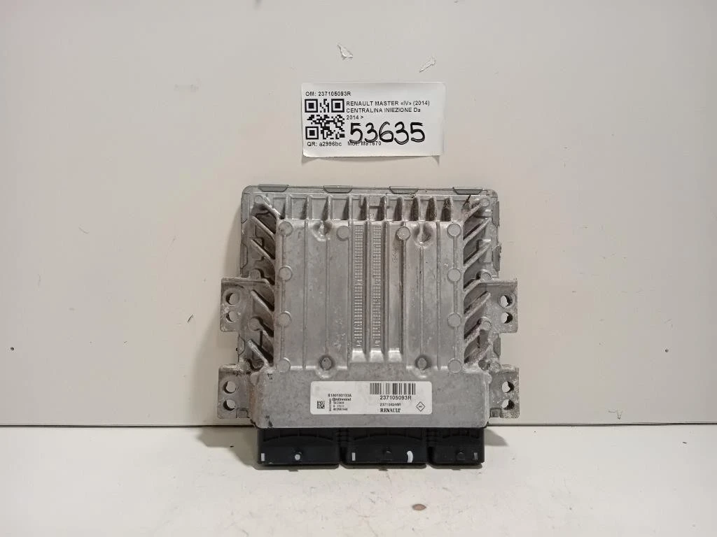 Centralina Iniezione 237105093R Renault Master IV 2014