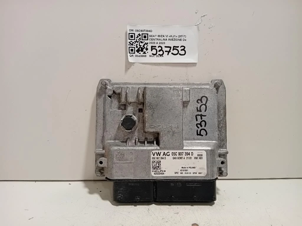 Centralina Iniezione 05C907394D Seat Ibiza VI KJ1 2017