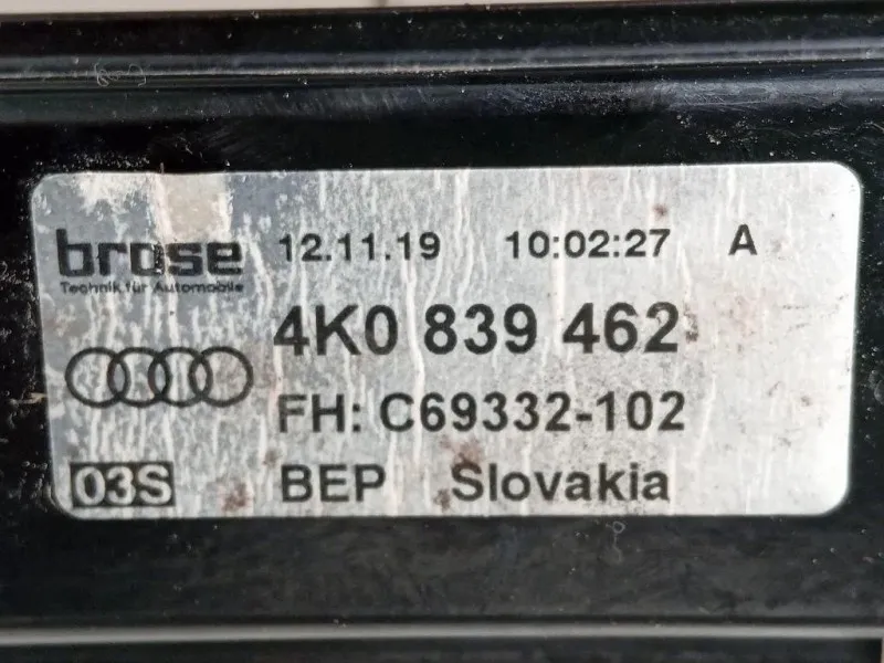 Alzacristallo Porta POST DX 4K0 839 462 Audi A6 4GD Avant 2016