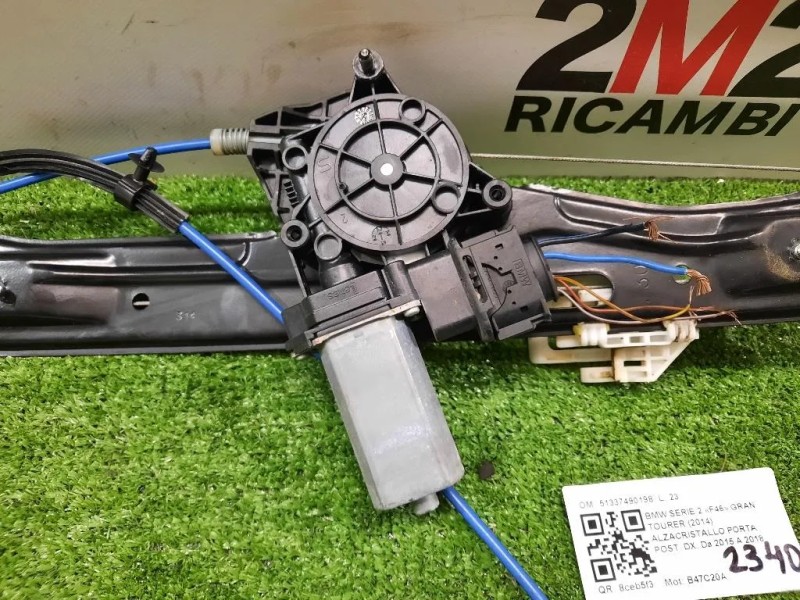 Alzacristallo Porta POST DX 51337490198 Bmw Serie 2 F46 GRAN Tourer 2014