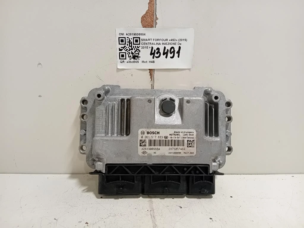 Centralina Iniezione A2819006804 Smart Forfour 453 2015