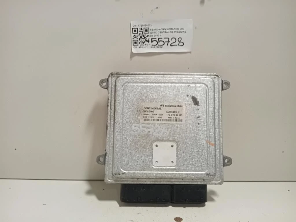 Centralina Iniezione 1725450032 Ssangyong Korando III 2011
