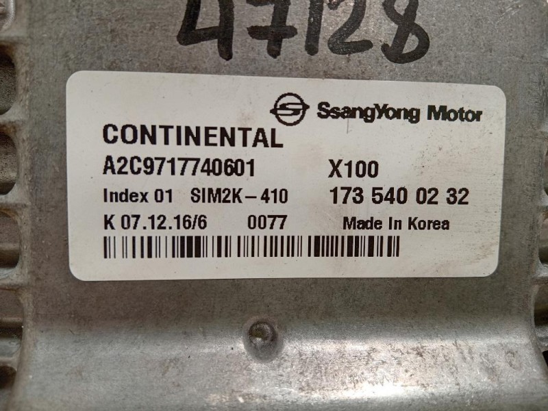 Centralina Iniezione 1735400232 A2C9717740601 Ssangyong Tivoli 2015