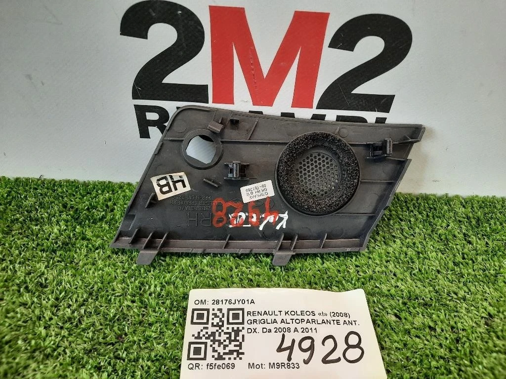 Griglia Altoparlante ANT DX 28176JY01A PANNELLO Renault Koleos I 2008