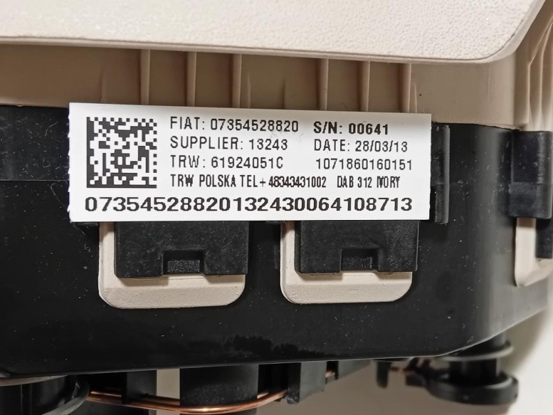 Air-bag Guidatore 07354528820 Fiat 500 II 2015