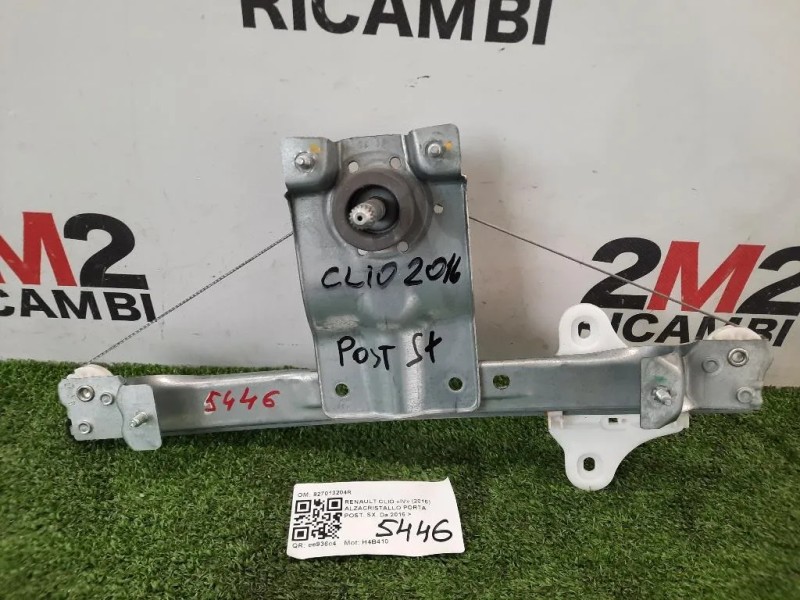 Alzacristallo Porta POST SX 827013204R Renault CLIO IV 2016