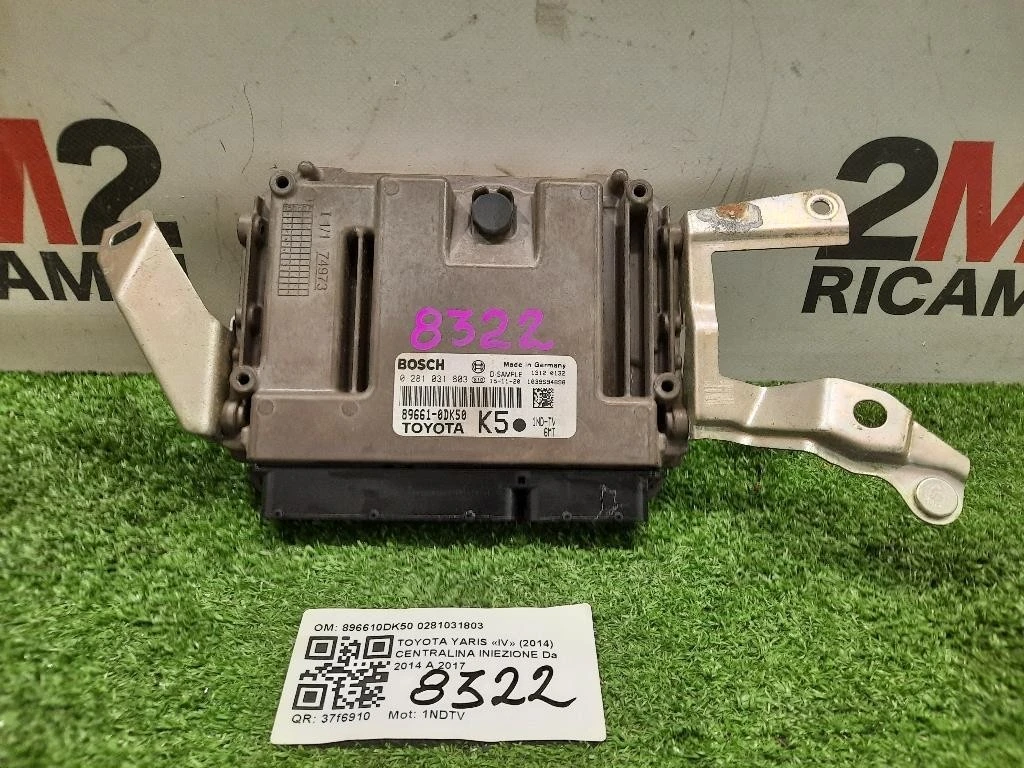 Centralina Iniezione 896610DK50 0281031803 Toyota Yaris IV 2014