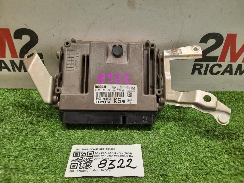 Centralina Iniezione 896610DK50 0281031803 Toyota Yaris IV 2014
