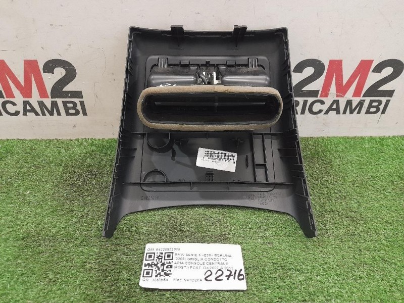 Griglia Condotto ARIA Console Centrale POST POST 64226932023 Bmw Serie 3 E90 Berlina 2005
