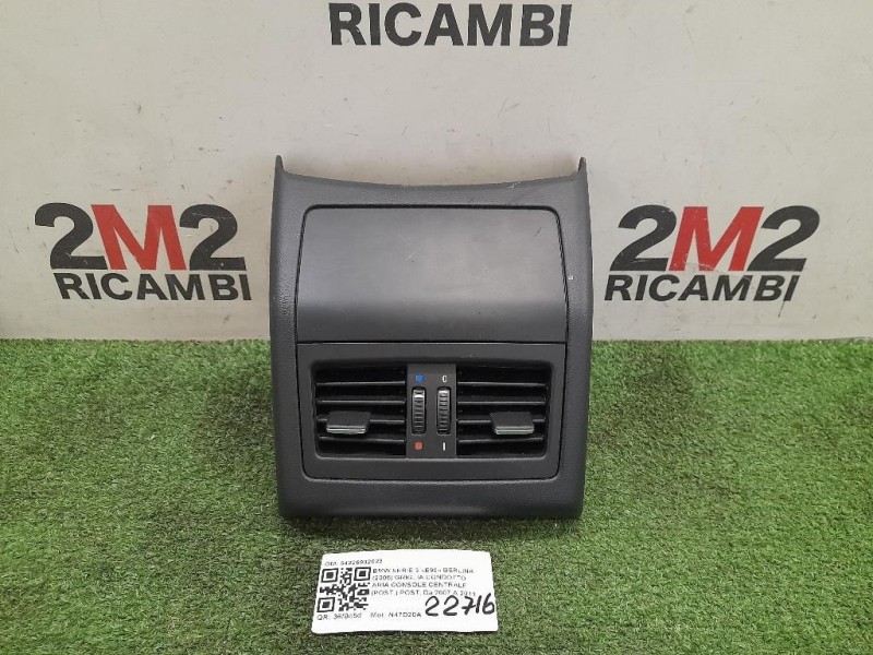 Griglia Condotto ARIA Console Centrale POST POST 64226932023 Bmw Serie 3 E90 Berlina 2005