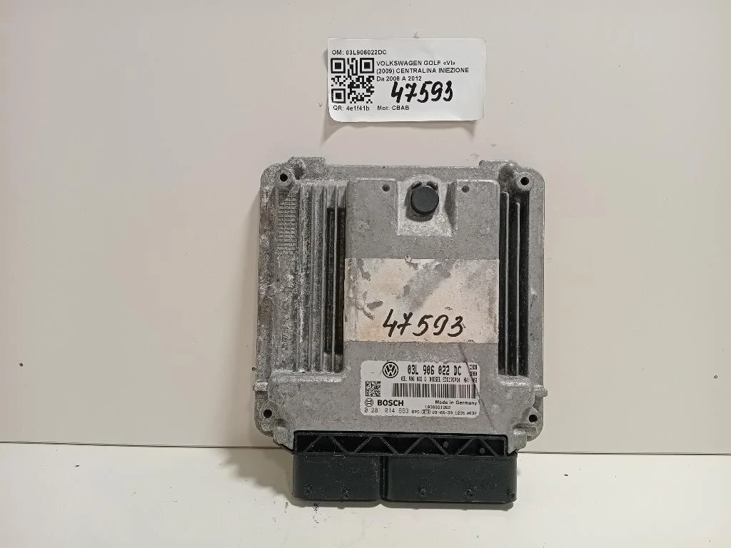 Centralina Iniezione 03L906022GC Volkswagen GOLF VI 2009