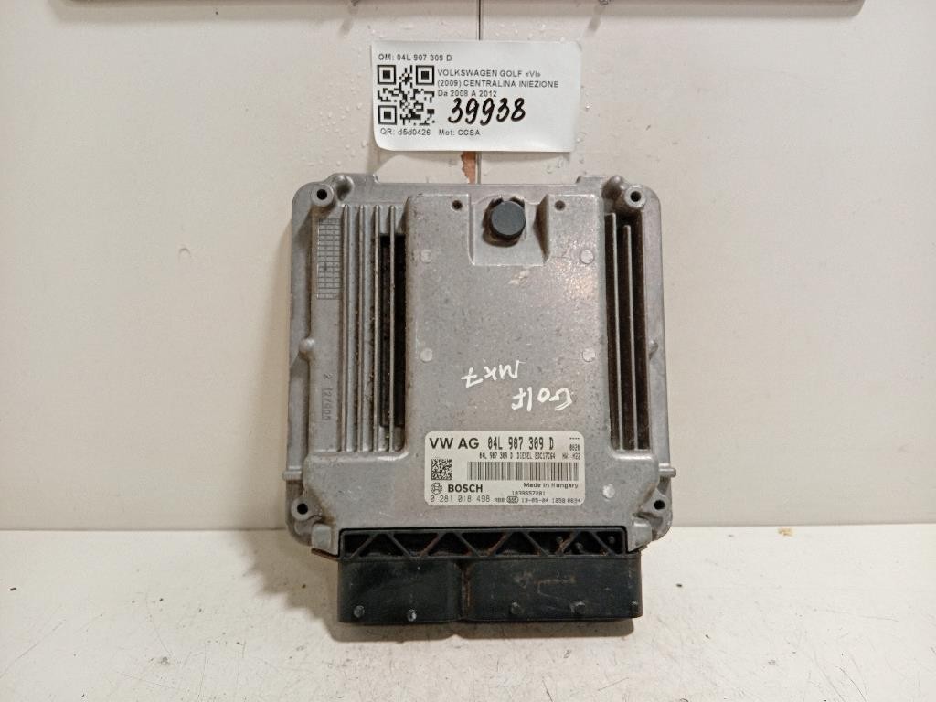 Centralina Iniezione 04L907309D 0281018498 Volkswagen GOLF VI 2009