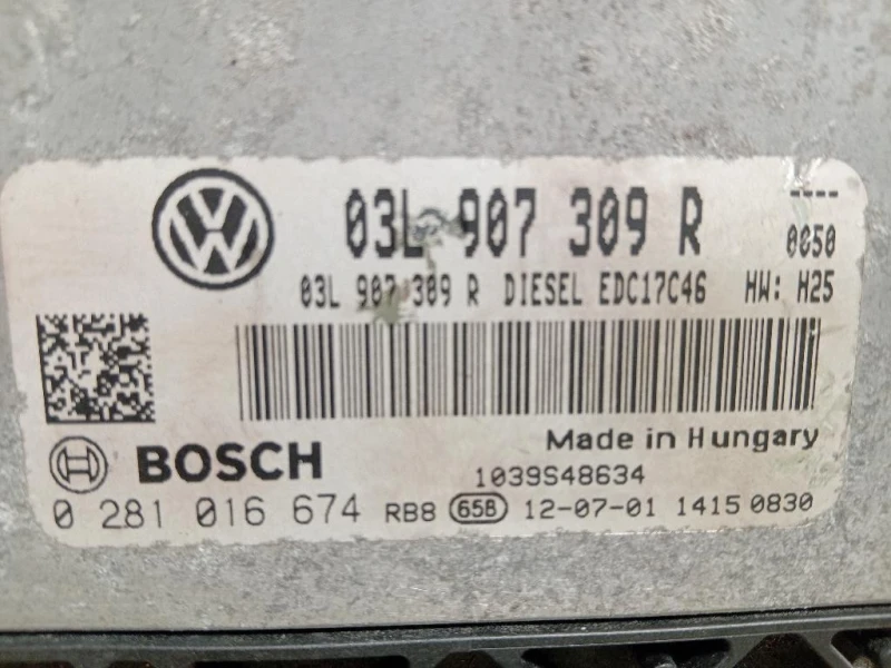 Centralina Iniezione 03L907309R 0281016674 Volkswagen GOLF VI 2009