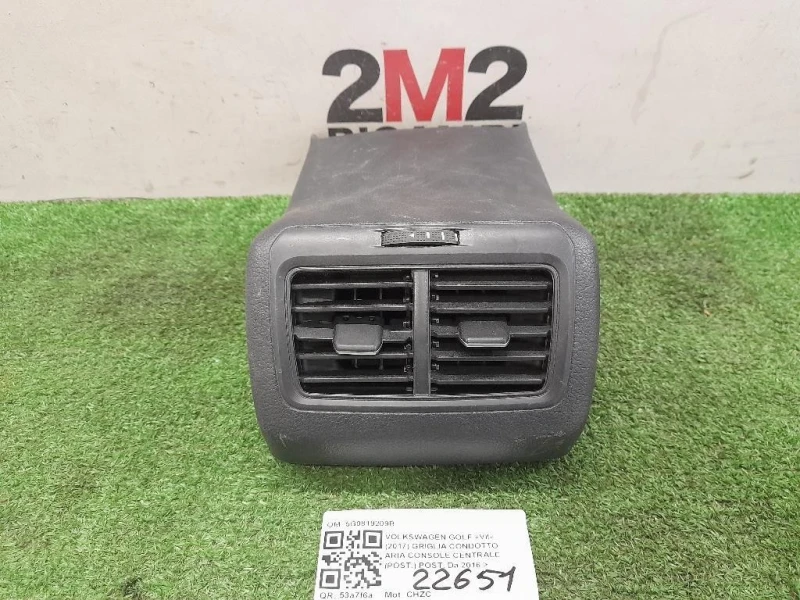 Griglia Condotto ARIA Console Centrale POST POST 5G0819209B Volkswagen GOLF VII 2017