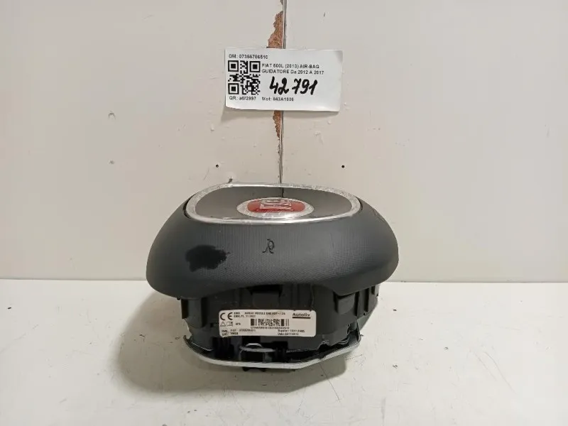 Air-bag Guidatore 07355786510 Fiat 500L 2013