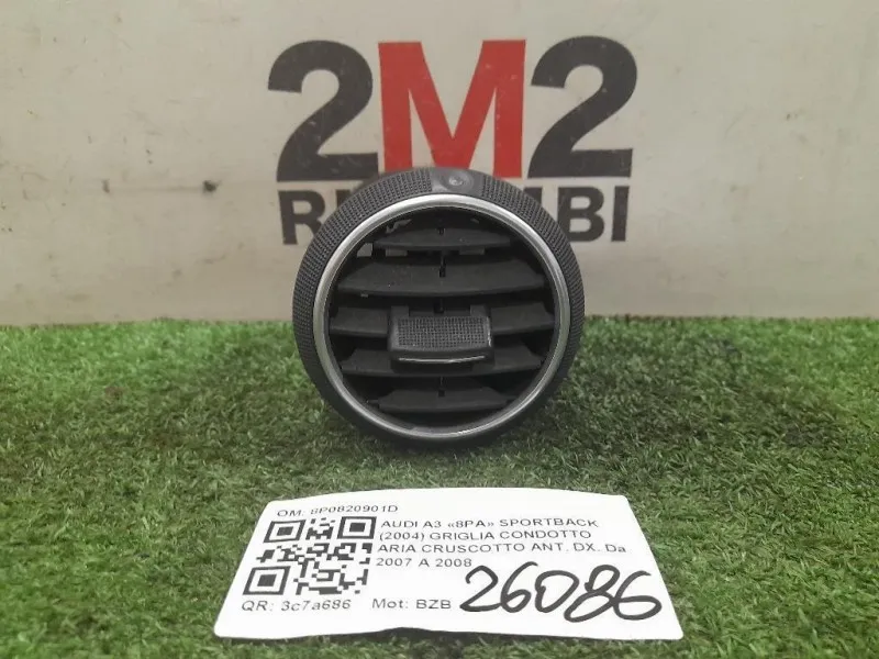 Griglia Condotto ARIA Cruscotto ANT DX 8P0820901D Audi A3 8PA Sportback 2004