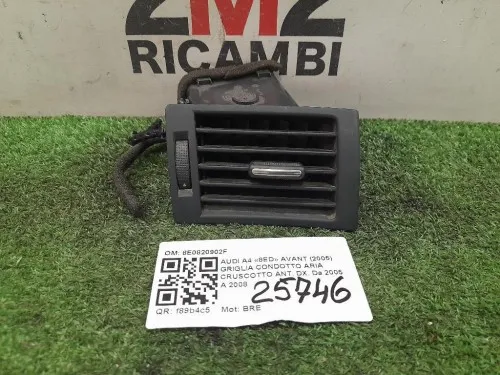 Griglia Condotto ARIA Cruscotto ANT DX 8E0820902F Audi A4 8ED Avant 2005