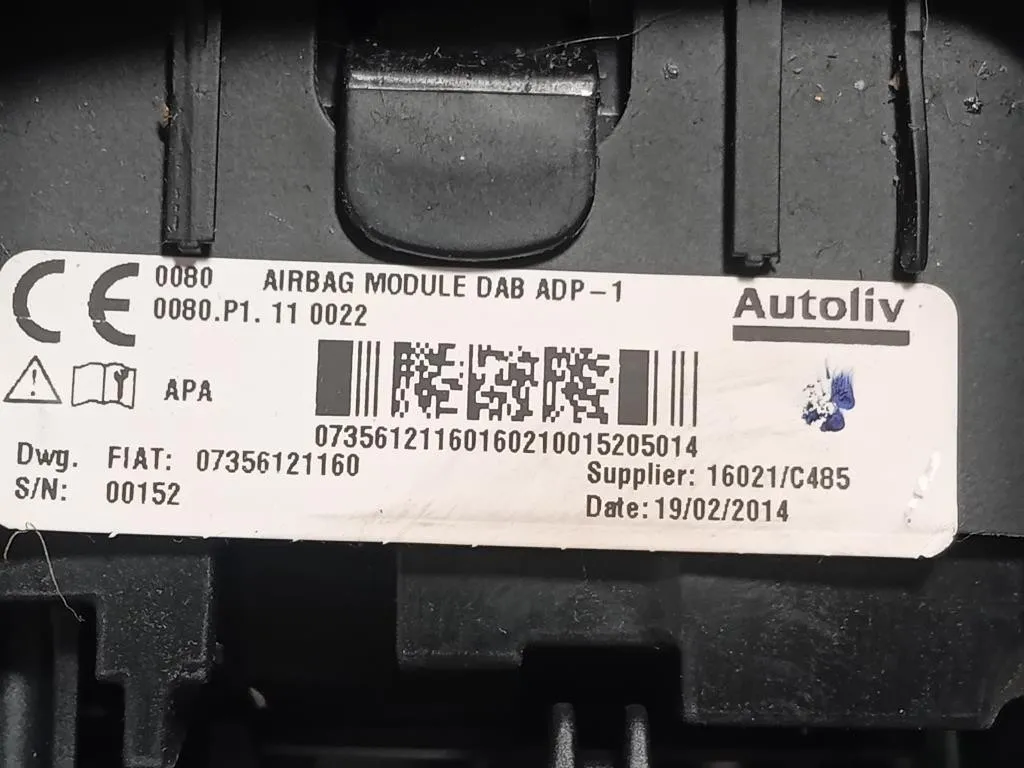 Air-bag Guidatore 07356121160 Fiat 500L 2013