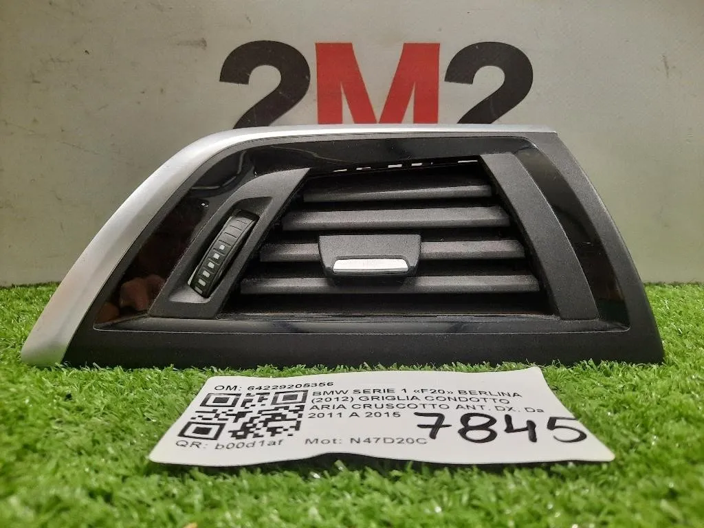 Griglia Condotto ARIA Cruscotto ANT DX 64229205356 F21 F22 F23 DX Bmw Serie 1 F20 Berlina 2012