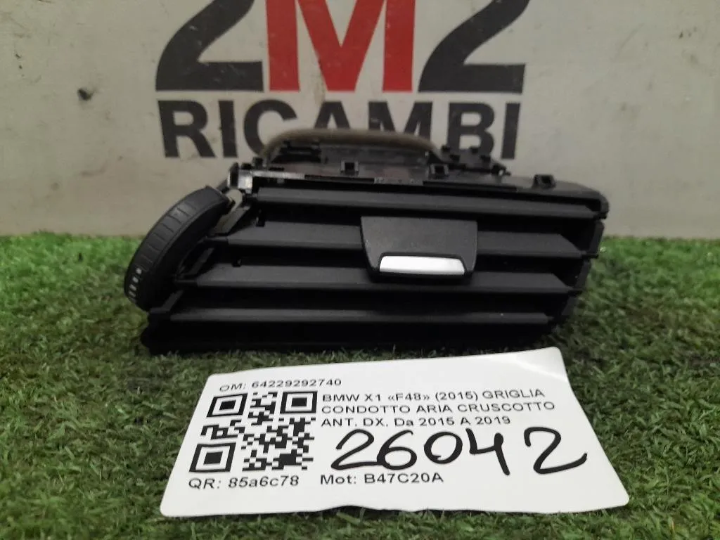 Griglia Condotto ARIA Cruscotto ANT DX 64229292740 Bmw X1 F48 2015