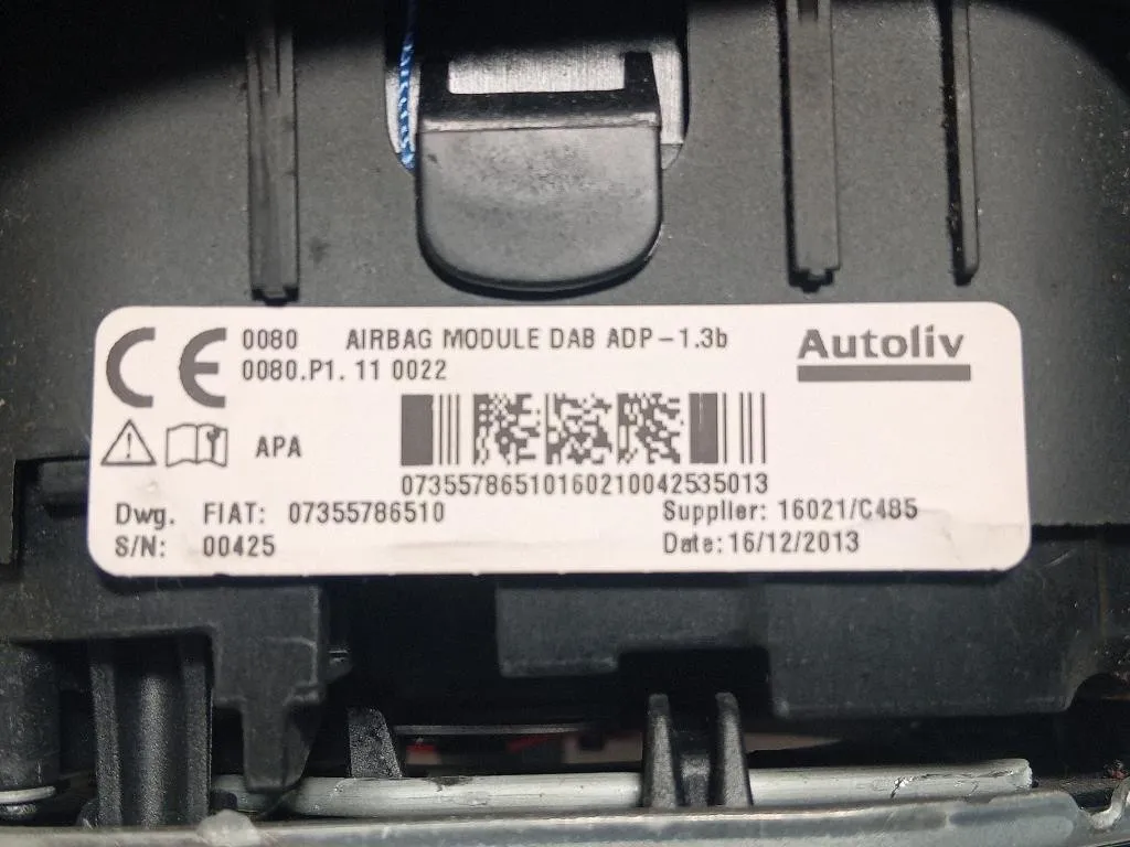 Air-bag Guidatore 07355786510 Fiat 500L 2013