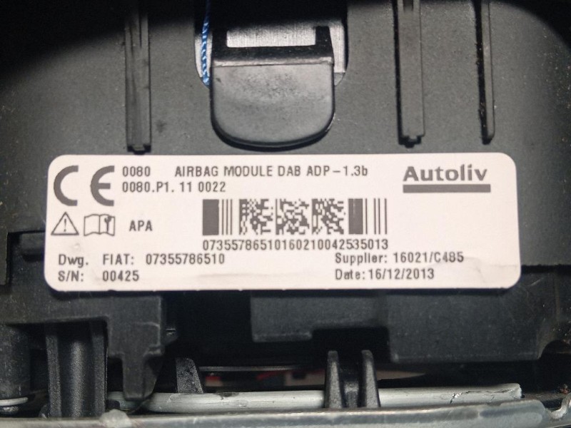 Air-bag Guidatore 07355786510 Fiat 500L 2013