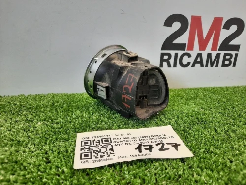 Griglia Condotto ARIA Cruscotto ANT DX 735451111 Fiat 500 II 2008