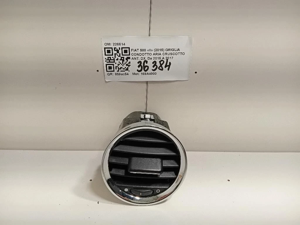 Griglia Condotto ARIA Cruscotto ANT DX 226614 Fiat 500 II 2015