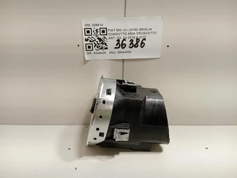 Griglia Condotto ARIA Cruscotto ANT DX 226614 Fiat 500 II 2015