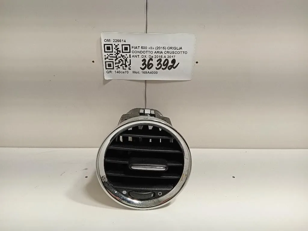 Griglia Condotto ARIA Cruscotto ANT DX 226614 Fiat 500 II 2015