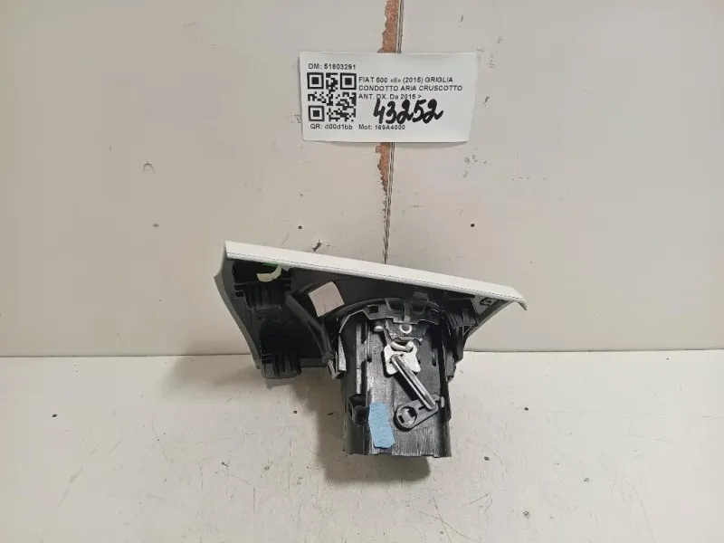 Griglia Condotto ARIA Cruscotto ANT DX 51803291 Fiat 500 II 2015