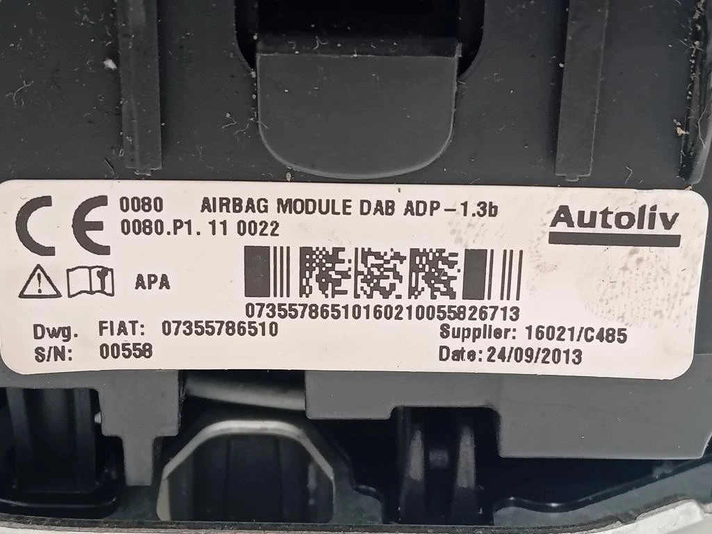 Air-bag Guidatore 07355786510 Fiat 500L 2013