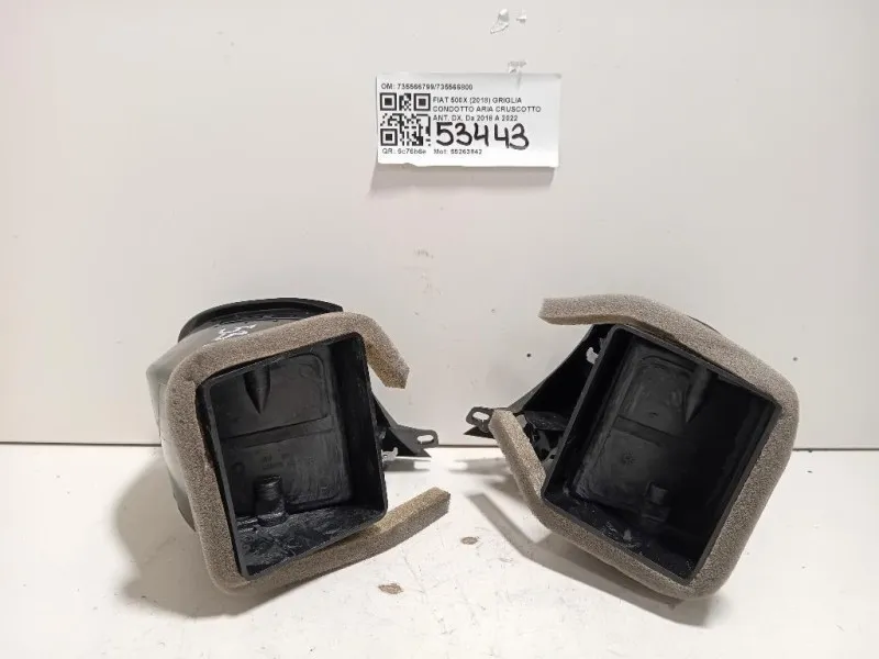 Griglia Condotto ARIA Cruscotto ANT DX 735566799735566800 Fiat 500X 2018