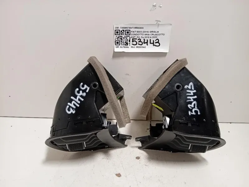 Griglia Condotto ARIA Cruscotto ANT DX 735566799735566800 Fiat 500X 2018