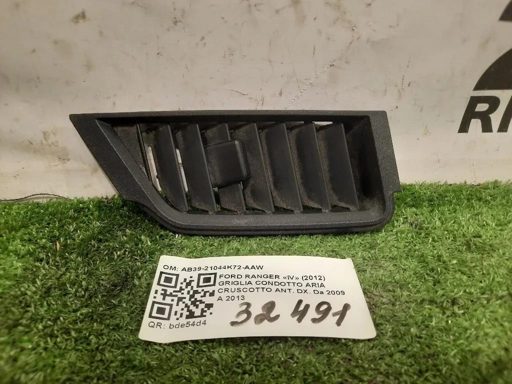 Griglia Condotto ARIA Cruscotto ANT DX AB39-21044K72-AAW Ford Ranger IV 2012