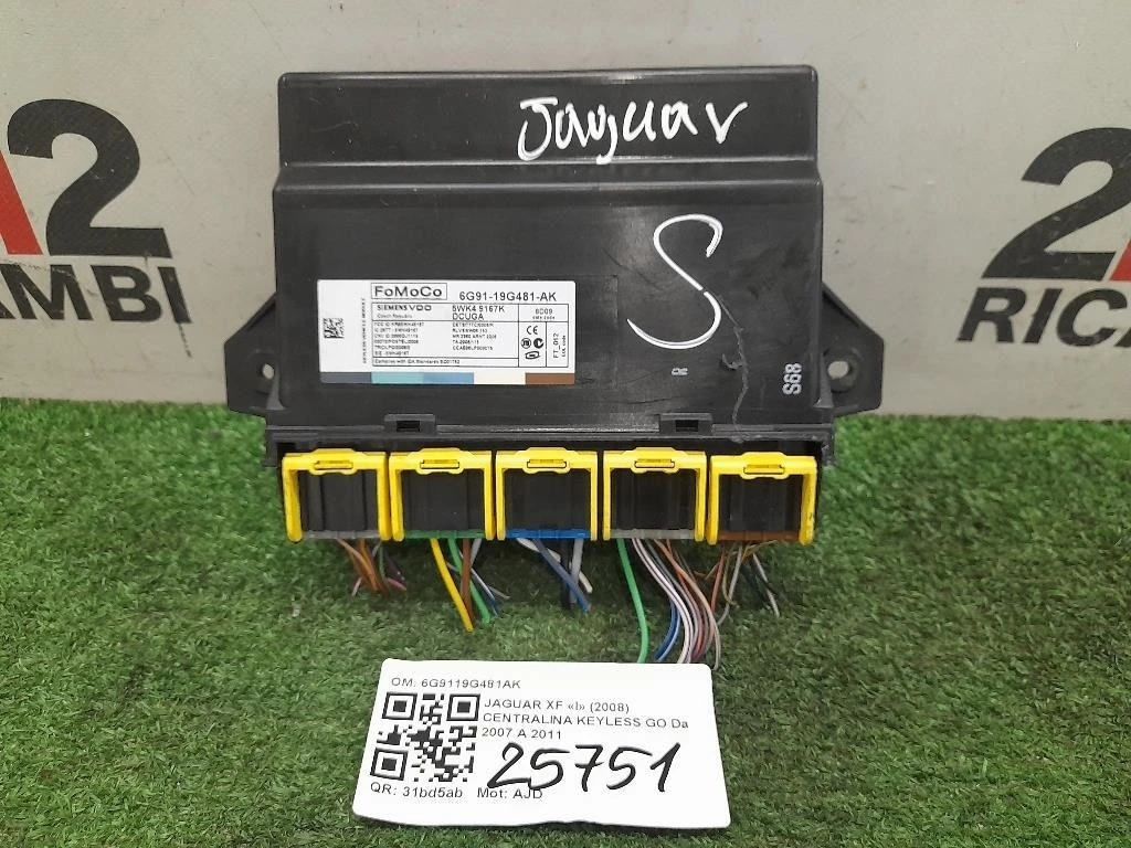 Centralina Keyless GO 6G9119G481AK Jaguar XF I 2008