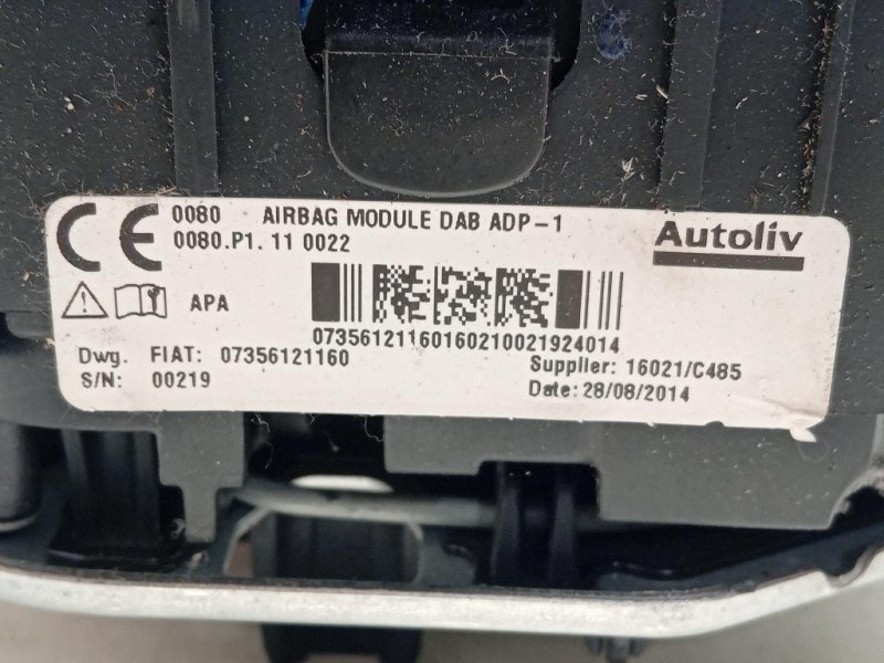Air-bag Guidatore 07356121160 Fiat 500L 2013