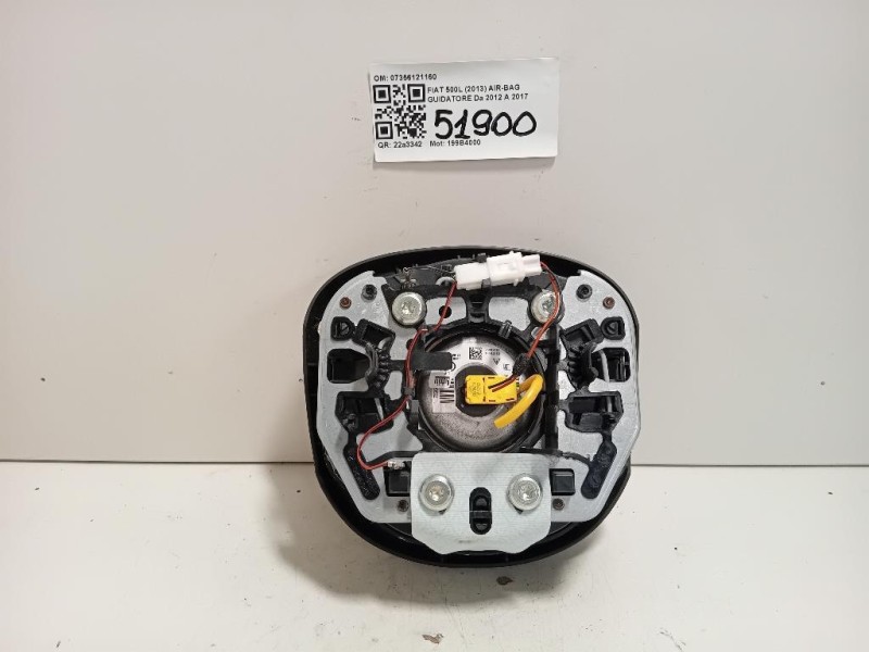 Air-bag Guidatore 07356121160 Fiat 500L 2013