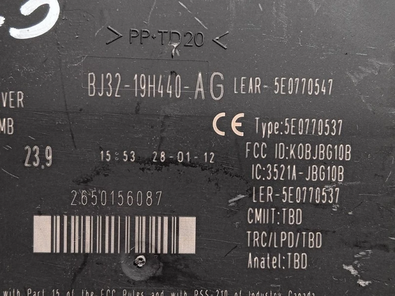 Centralina Keyless GO BJ32-19H440-AG Land Rover Range Rover Evoque I 2011