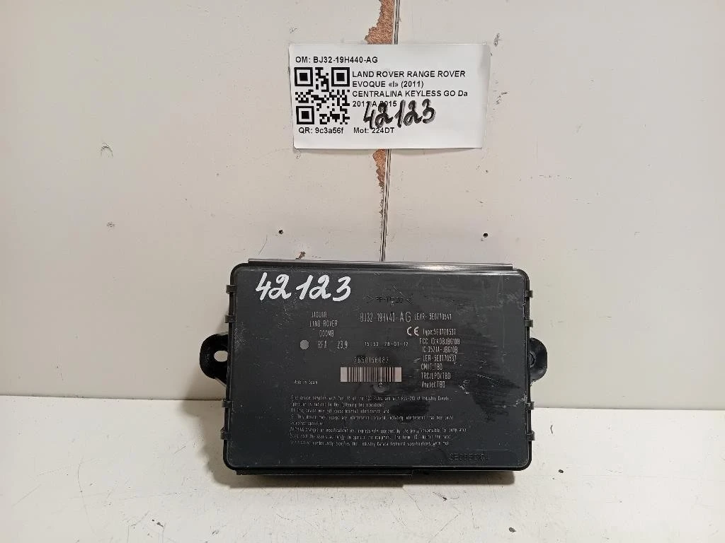 Centralina Keyless GO BJ32-19H440-AG Land Rover Range Rover Evoque I 2011