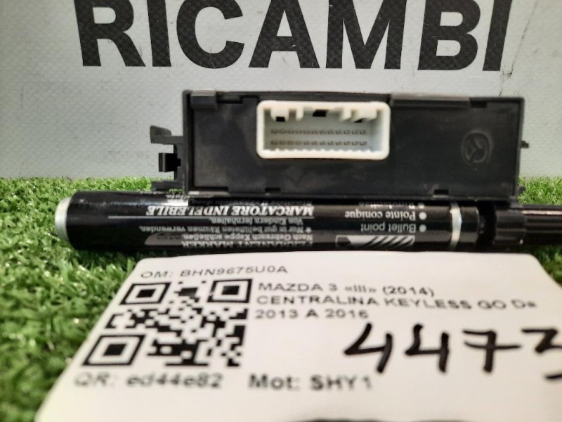 Centralina Keyless GO BHN9675U0A Mazda 3 III 2014