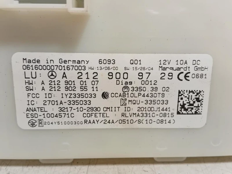 Centralina Keyless GO A2129009729 Mercedes Classe GLE W166 2015