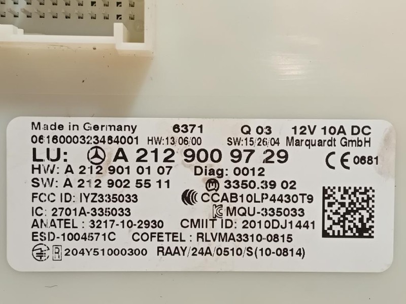 Centralina Keyless GO A2129009729 Mercedes Classe GLE W166 2015