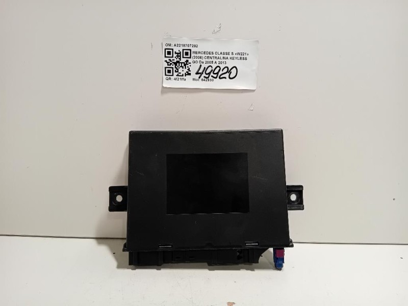 Centralina Keyless GO A2218707292 Mercedes Classe S W221 2006