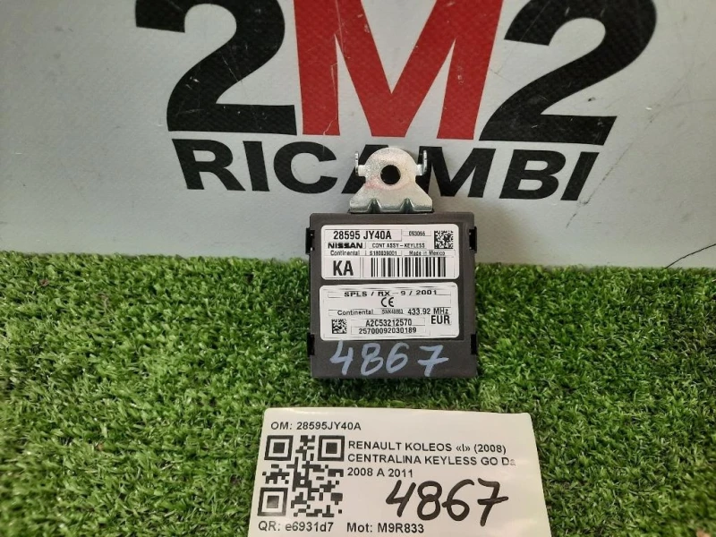 Centralina Keyless GO 28595JY40A Renault Koleos I 2008